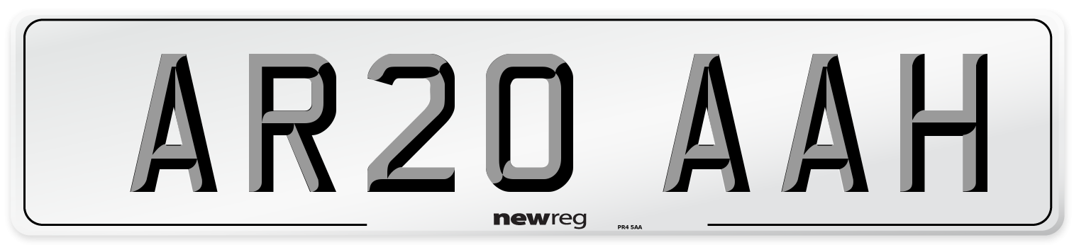 AR20 AAH Number Plate from New Reg